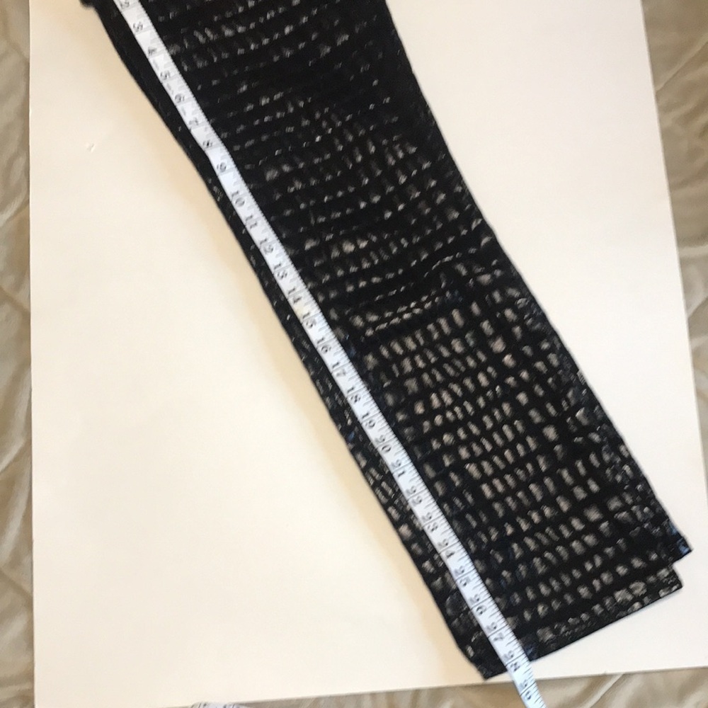 Good American Faux Leather Crocodile Embossed High Slim Fit Jeans Black Pants 4 - Picture 14 of 14